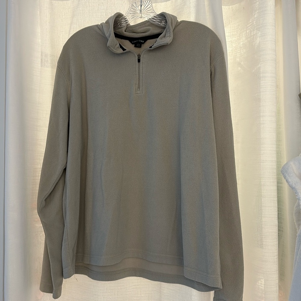 Gray lands end fleece